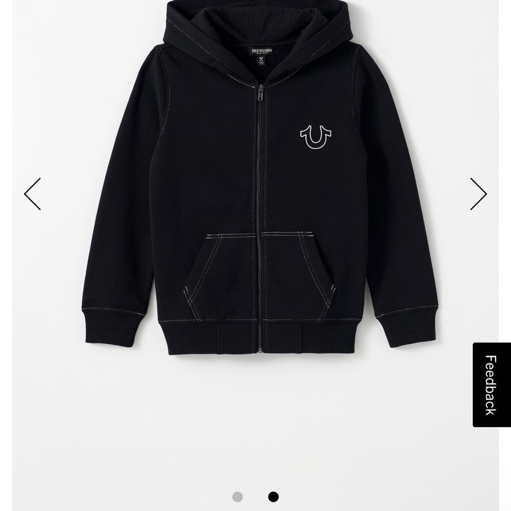 True Religion BOYS STITCH LOGO ZIP HOODIE